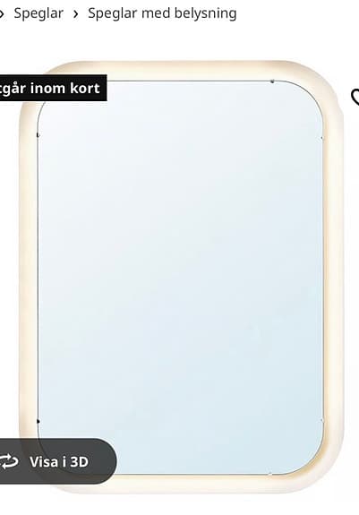 IKEA badrumsspegel med belysning