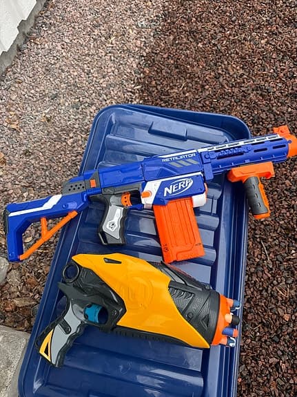 Nerf leksakspistol blå orange