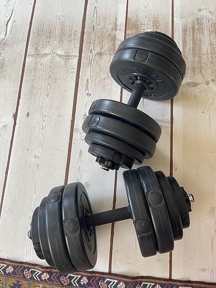 Gymstick hantlar justerbara 15 kg svarta