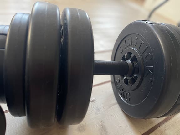 Gymstick hantlar justerbara 15 kg svarta