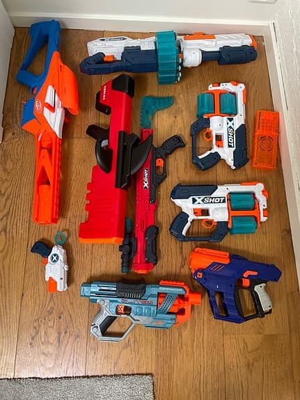Nerf leksaksvapen och pistoler paket