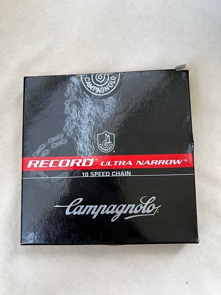 Campagnolo Veloce 10-delad kassett och Record kedja