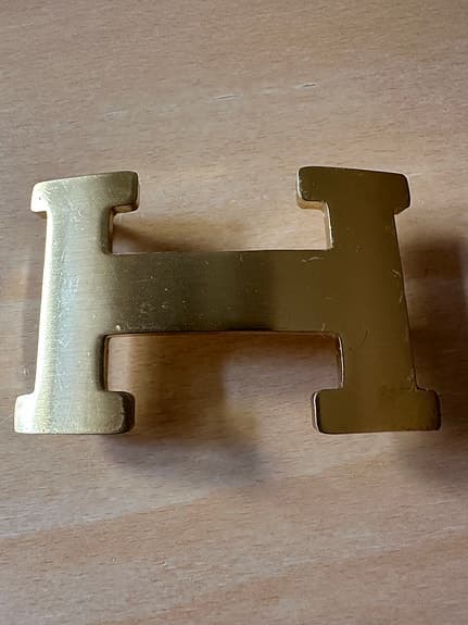 Hermès H skärpspänne guld Unisex