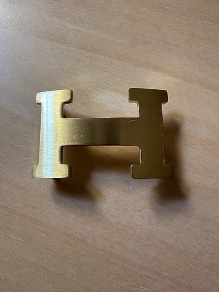 Hermès H skärpspänne guld Unisex