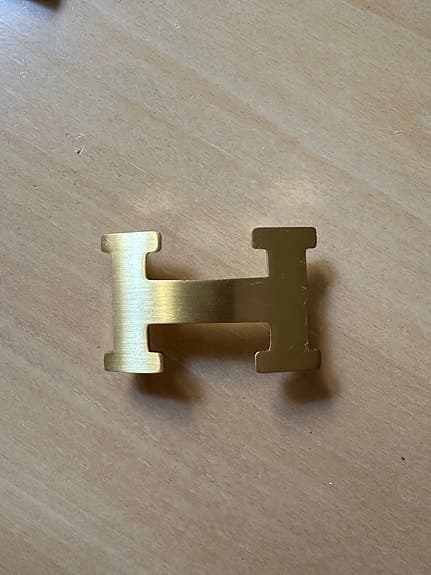 Hermès H skärpspänne guld Unisex