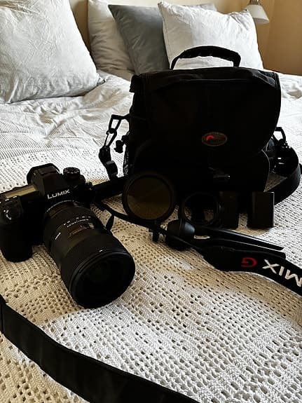 Panasonic Lumix G9 videokit – Sigma 18-35 f/1.8 + gimbal + tillbehör