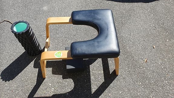 Yoga huvudståendebänk samt "ryggrulle"