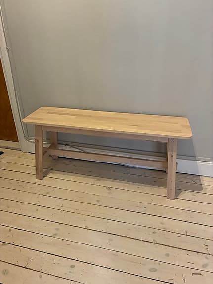 NORRÅKER Bänk, björk, 103 cm