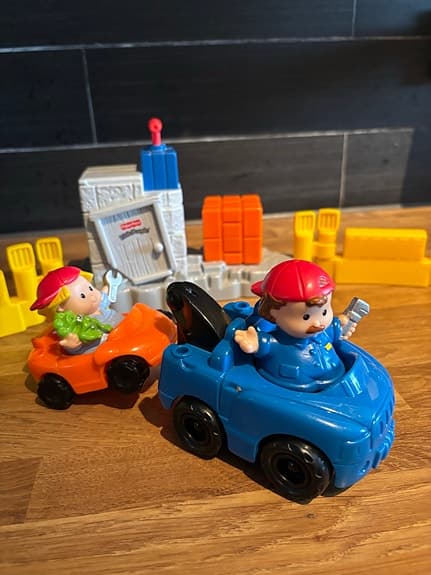 Fisher-Price Little People byggarbetsplats med bilar och figurer