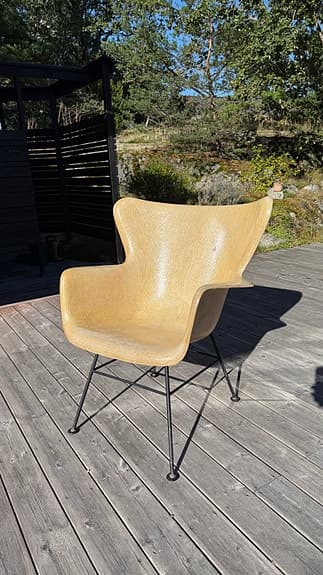 LAWRENCE PEABODY, 1950s, ''Wingback'' for Selig, fiberglass.
