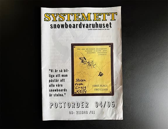 Vintage System Ett Snowboard postorder 94/95