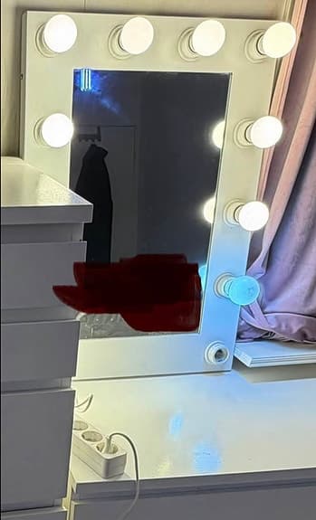 Mio Mira sminkspegel med belysning vit
