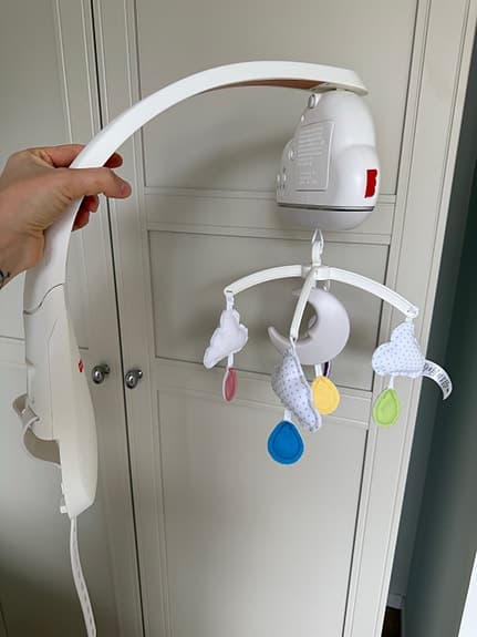 Fisher-Price speldosa och mobil till spjälsäng