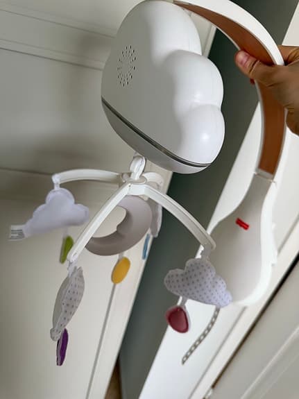 Fisher-Price speldosa och mobil till spjälsäng
