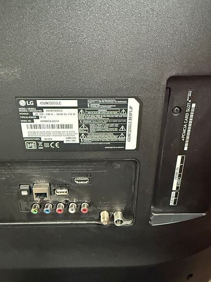 LG 43” smart TV