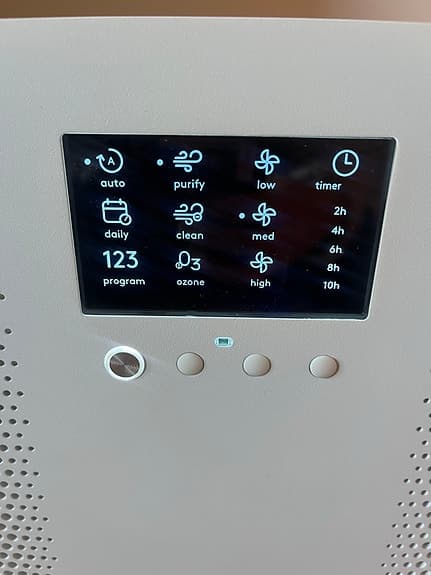 Ozoneair luftrenare med display och fjärrkontroll