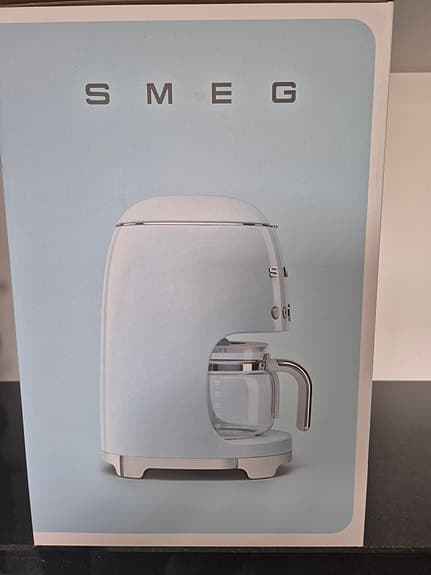 Smeg Kaffebryggare,vattenkokare och brödrost  svart