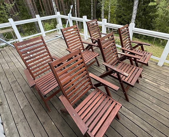 Nämmarö, 6 st trädgårdsstolar.