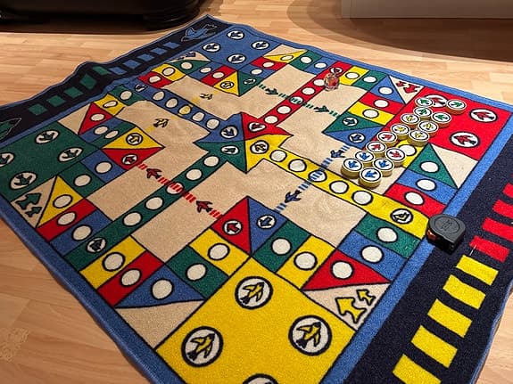 Spelmatta Fia med knuff flerfärgad