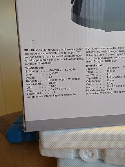 Biltema kaffebryggare 1000 W svart