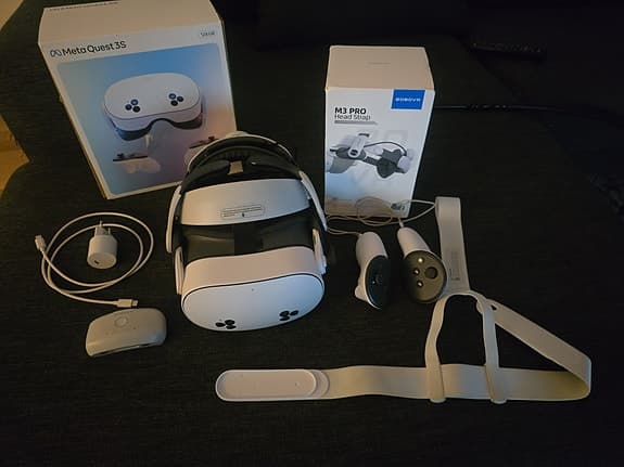 Meta Quest 3s VR-headset med BOBOVR M3 Pro huvudband