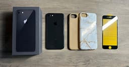 iPhone 8 64GB rymdgrå – Touch ID fungerar, bra batteri