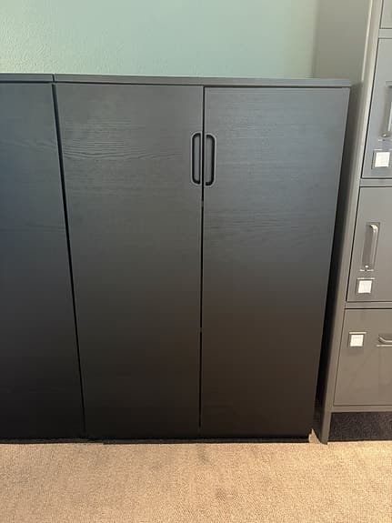 IKEA GALANT svart förvaringsskåp med hyllor