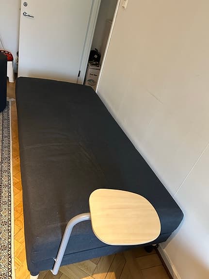 IKEA Aage Petersen bäddsoffa med förvaring mörkgrå