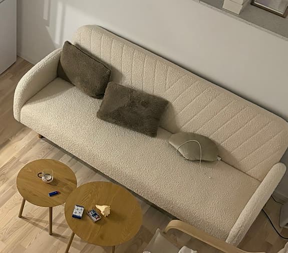Teddybäddsoffa från Jysk