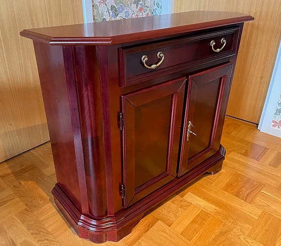 Rowico träbyrå (Mahogny) / sideboard med låda och skåp