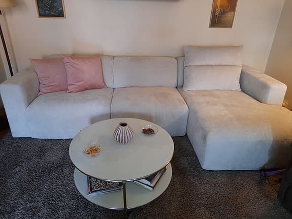 Soffa med schäslong