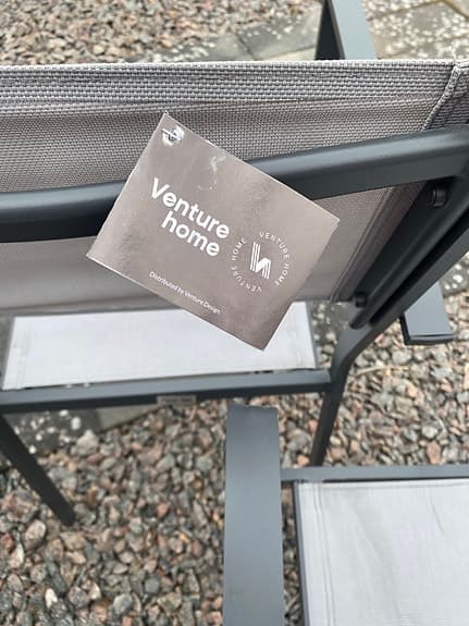Venture Home utestolar grå/vita