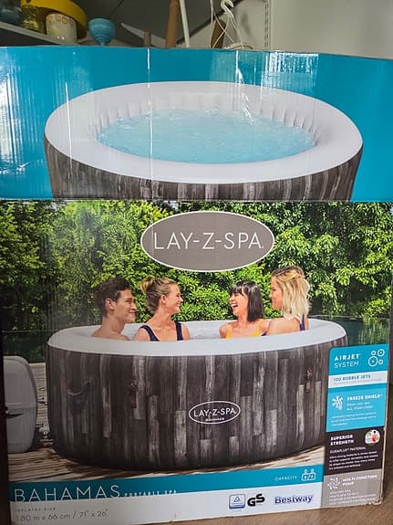 Lay-Z-Spa uppblåsbar spabad jacuzzi grå