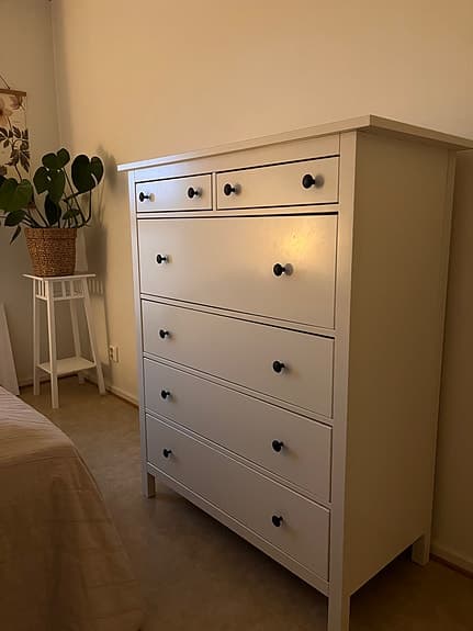 HEMNES byrå, 6 lådor