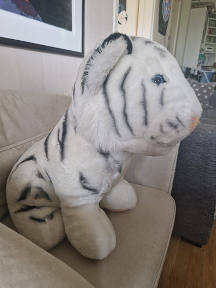 Stor vit gosedjurstiger