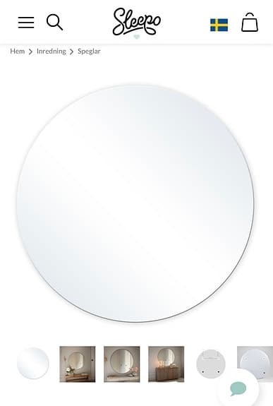 Rund spegel 110cm från Sleepo