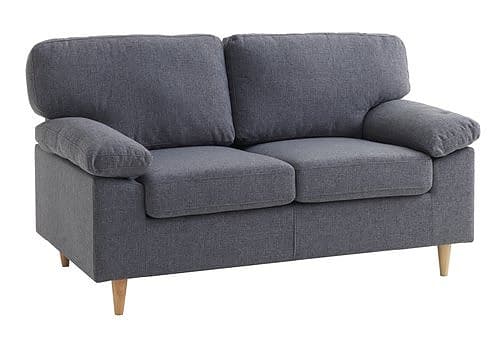 Mörkgrå 2-sits och 3-sits soffa i tyg