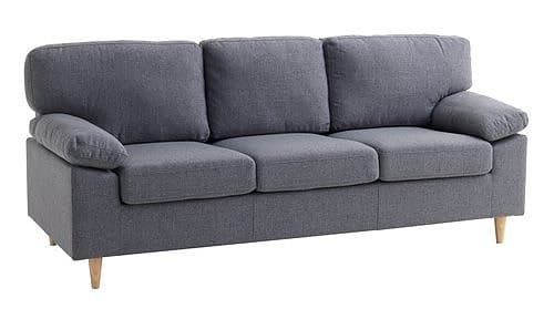 Mörkgrå 2-sits och 3-sits soffa i tyg