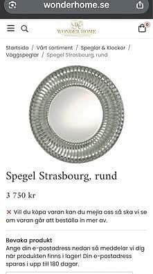 Astro Strasbourg rund spegel silver