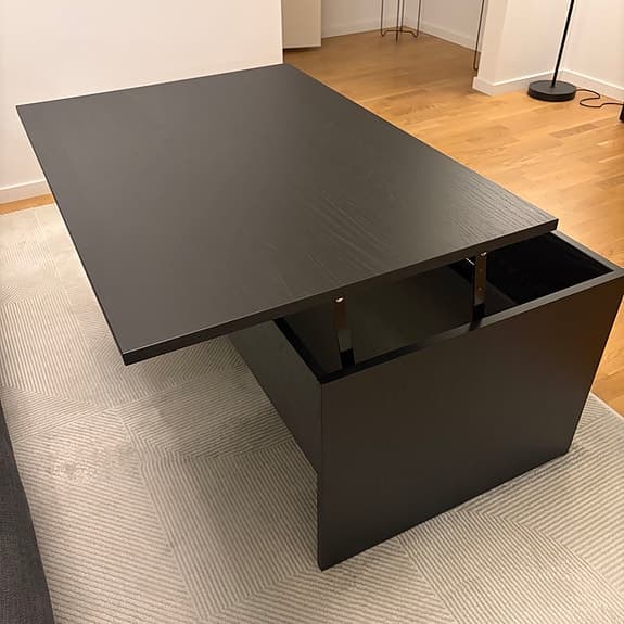 ÖSTAVALL soffbord från IKEA, svart 90 cm