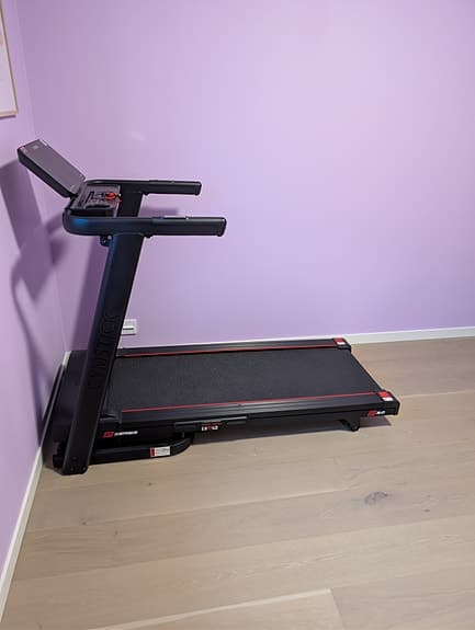 Gymstick löpband svart röd hopfällbart
