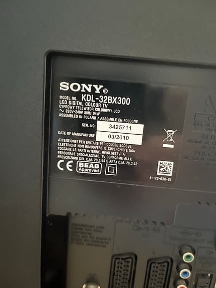 Sony KDL-32BX300 LCD TV 32 tum svart