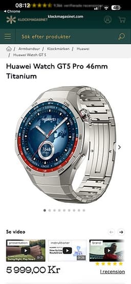 HUAWEI Watch Gt 5 PRO Titanium