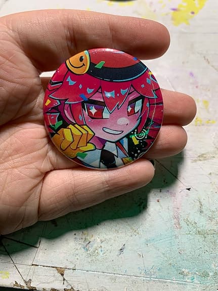 Hatsune Miku och Teto metal pins 4,5cm
