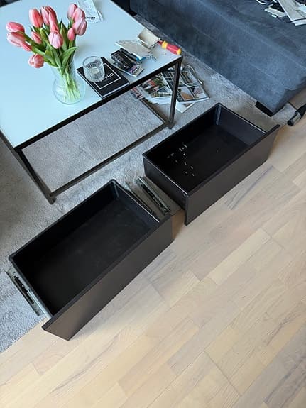 Svarta lådor till ikea bestå tv bänk