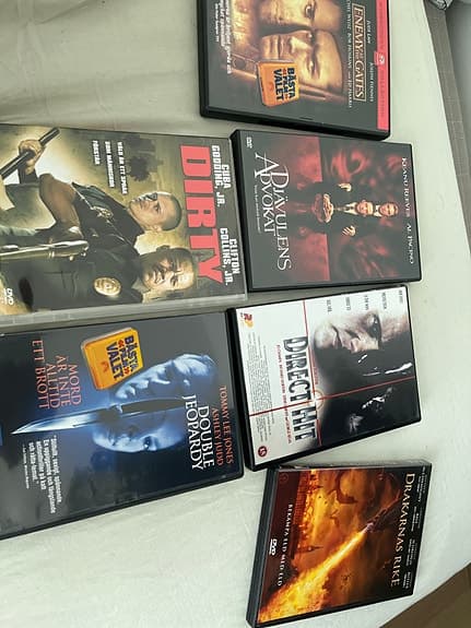 Paket med DVD-filmer – action, thriller och drama