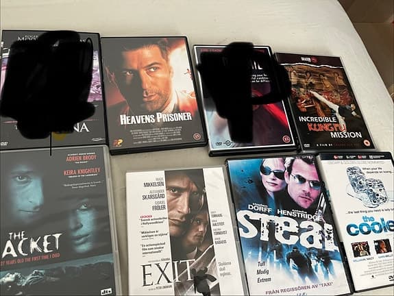 Paket med DVD-filmer – action, thriller och drama