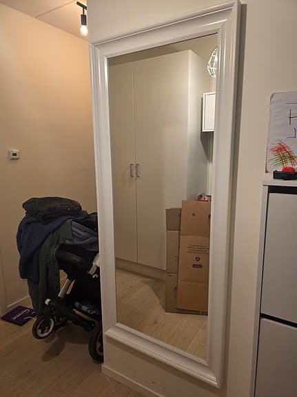 IKEA TOFTBYN spegel vit