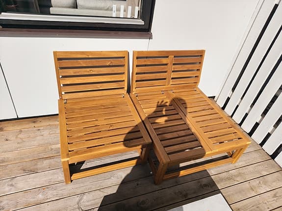 Trä solsängar / loungestolar för uteplats