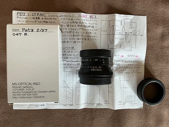 MS Optics Petz 57/2 för Leica M komplett i nyskick